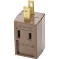 Eaton Wiring Devices Wht 3Outlet 2Wire Cube Tap BP4400W